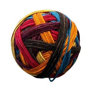 DK Self Striping Multicolor Cotton Crochet & Knitting Yarn Ball For Crafting